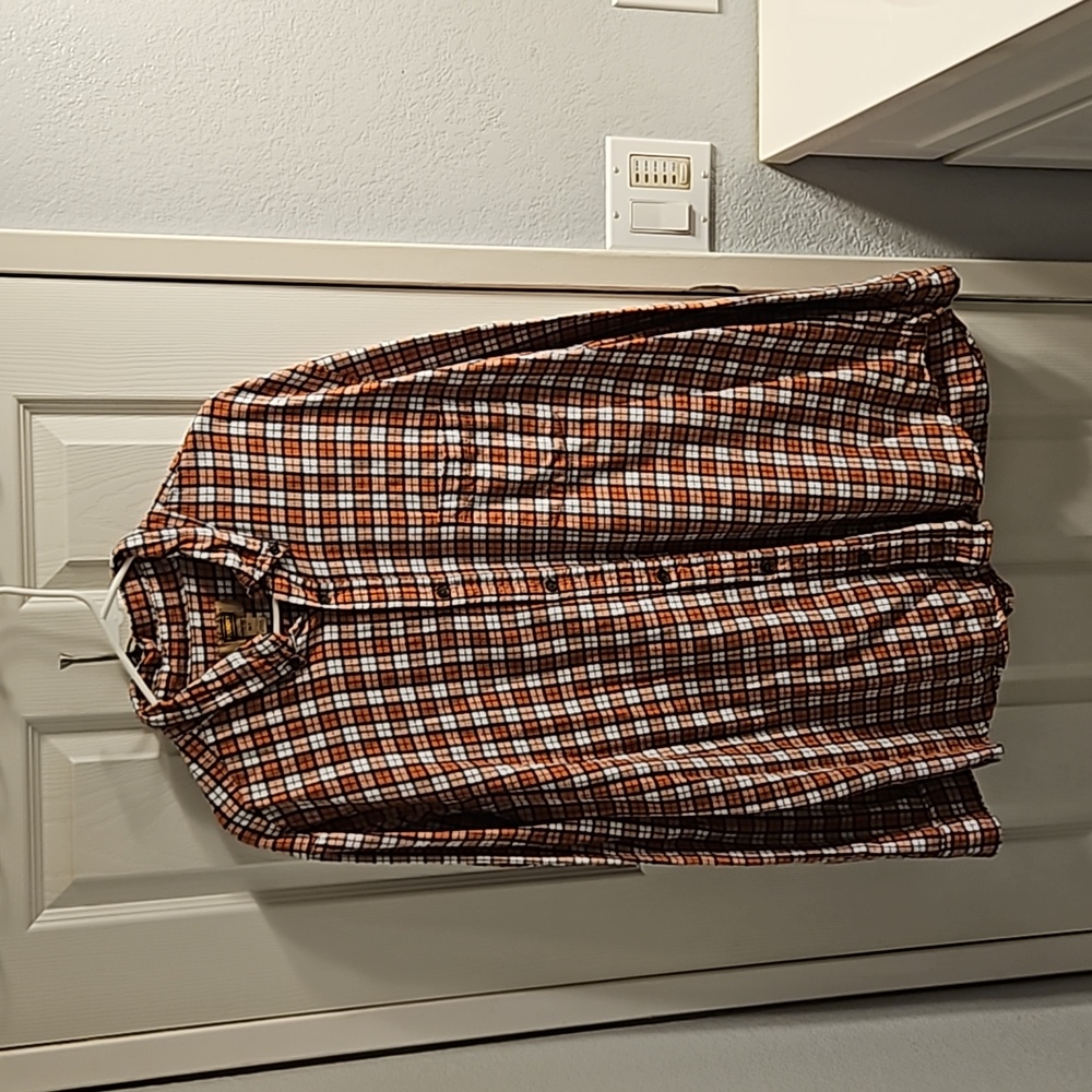 Orange / White Checkered "The Foundry" XLT Buttoned Shirt